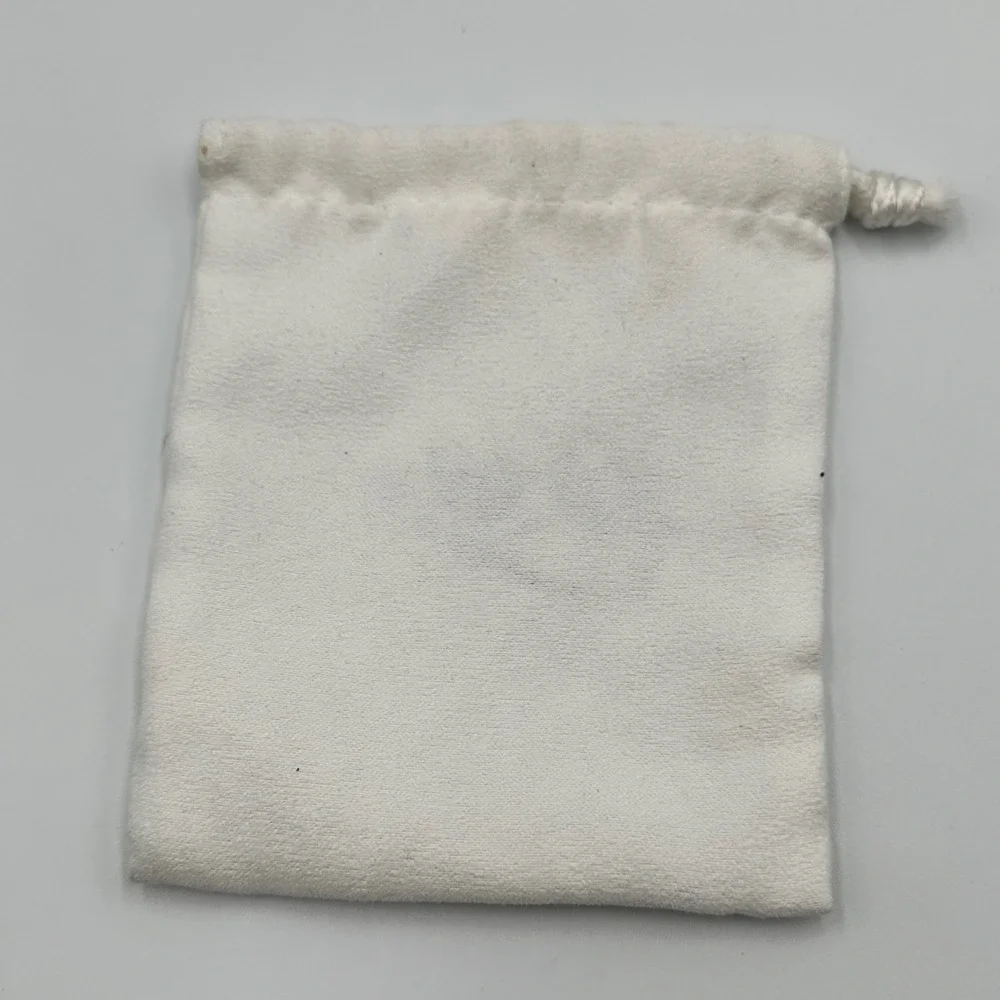 Brighton White Jewelry Dust Bag Small Drawstring Pouch Accessory Storage Bag
